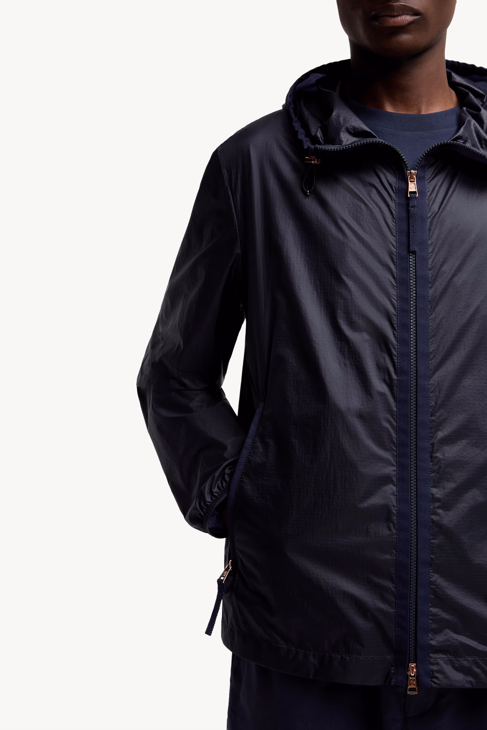 Moncler x Gilga Farm Designed by Donald Glover Hamlin Hooded Windbreaker Men Navy Blue Moncler 6